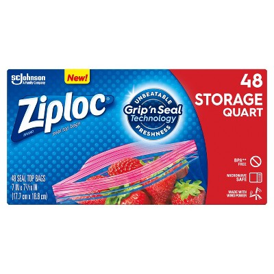 Ziploc Storage Quart Bags : Target