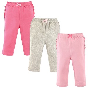 Hudson Baby Infant Girl Cotton Pants and Leggings, Newborn - 1 of 2