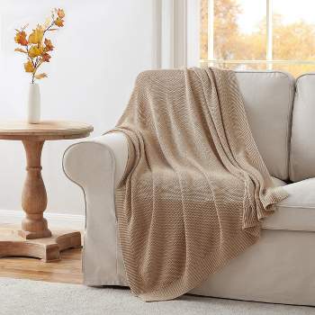 Kate Aurora Vermont Impressions Cable Knit Accent Throw Blanket - 50 in. W x 60 in. L