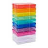 Bright Creations 10 Pcs Photo Storage Boxes for 4x6 Pictures with 20 Blank Labels, Rainbow Cases & Containers - 4 of 4