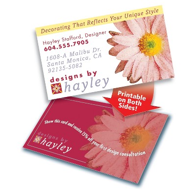 Avery Clean Edge Printable Business Cards with Sure Feed Technology, 2 x 3.5, White, 160 Blank Cards for Inkjet Printers (8869)