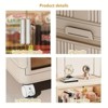 FONTOI 3 Tiers Folding Storage Cabinet with Wheels, Collapsible Storage Bins, Closet Organizers, Storage Containers, Cream White, 11.81"*31.1"*19.69" - 4 of 4