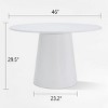 Dwen 46'' High Gloss PU Lacquer Technique Round Dining Table White Pedestal Base-Maison Boucle - 4 of 4