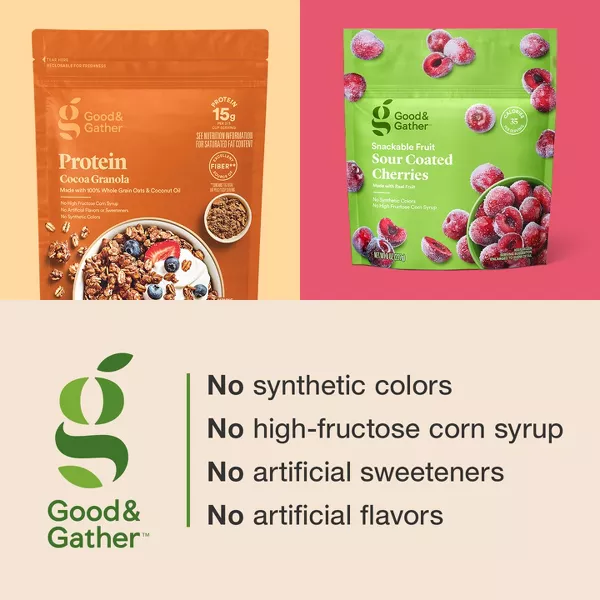 Good & Gather
No synthetic colors
No high-fructose corn syrup
No artificial sweeteners
No artificial flavors
