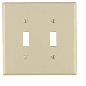 Leviton Ivory 2 gang Plastic Toggle Wall Plate 1 pk - 1 of 1