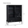 JUJABU 51.2'' Display Cabinet with Tempered Glass Door, Metal Legs, Modern Minimalist style, for Living Room, Office, Study - 4 of 4