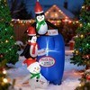 QingMoon 6 FT Christmas Inflatable Decorations, North Pole Mailbox with Penguins and Snowman, Holiday Blow Up Decor for Yard, Party, Lawn and Garden - 2 of 4