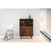 Salamanca Bar Cabinet Dark Brown - Polifurniture: Mid-Century Buffet, Stemware Racks, Wood Legs - 3 of 4