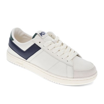 PONY Mens M-Pro Low Genuine Leather and Suede Premium Lace Up Athletic Sneaker Shoe