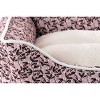 Elle Pets Printed Microsuede Cuddler with Plush Center Dog Bolster Bed - Blush - S - 4 of 4