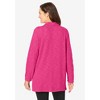 Woman Within Plus Size French Terry Quarter-Zip Sweatshirt - 3 of 4