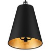 Crystorama Lighting Alston 2 - Light Chandelier in  Matte Black/Antique Gold - 3 of 4