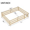 CAVINAS Full Size Wood Montessori Bed,Modern Floor Bed with Fence,Toddler Bed for Bedroom - 3 of 4
