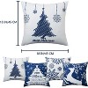 TackView Christmas Pillow Covers Set of 4, Christmas Decorations Merry Christmas Snowflake Throw Pillow Covers Deer Xmas Tree Decor - 4 of 4