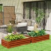 Outsunny Galvanized Raised Garden Bed Planter Raised Bed with Steel Frame for Vegetables, Flowers, Plants and Herbs - 3 of 4