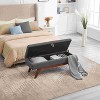 CAVINAS Rectangular Storage Ottoman Bench,Upholstered Ottoman with Solid Wood Feet for Living Room,Bedroom - 4 of 4