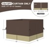 Aoodor 12' x 12' Gazebo Curtain Replacement Universal 4-Panel Sidewalls (Only Curtain) - 3 of 4