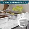 Commercial Grade 6-Pack Stainless Steel Pans, 2.5-Inch Deep Steam Table Pans for Catering and Buffets, Kitchen Food Containers - 4 of 4