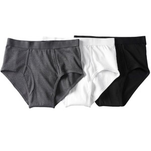 KingSize Men's Big & Tall Classic Cotton Briefs 3-Pack - 1 of 4
