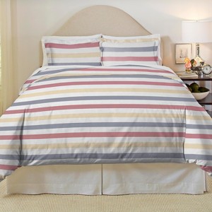 Pointehaven 180 GSM Brushed Soft Cotton Heavy Weight Flannel Printed Oversized Duvet Set - 1 of 4