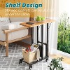 Simple Trending C-Shaped Folding End Table, Folding Small Side Table - 4 of 4