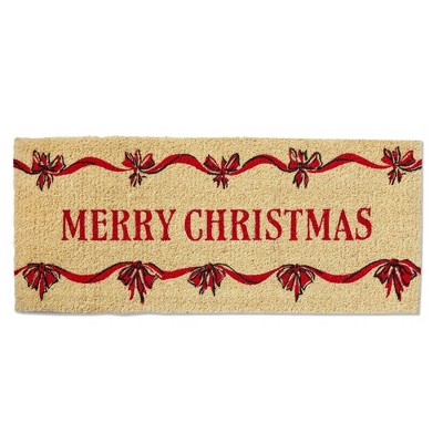 tag Merry Christmas Bows Estate Coir Mat