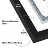 Americanflat 12.5" x 15" Floating Picture Frame for Certificates and Diplomas - Black - 3 of 4