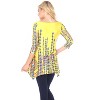 Women's 3/4 Sleeve Printed Rella Tunic Top with Pockets - White Mark - 3 of 3