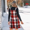 Women's Plaid V-Neck Mini Pinafore Dress - Cupshe - 4 of 4