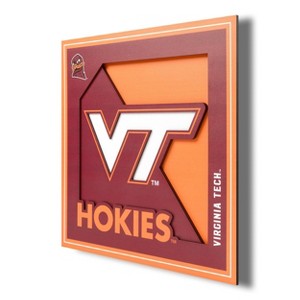 NCAA Virginia Tech Hokies 3D Logo Series Wall Art - 12"x12" - 1 of 4