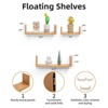 FONTOI 31.5" Floating Shelves, Wall Mounted Shelves for Bathroom, Living Room, Kitchen, Hanging Shelf for Books/Decor, Brown, 1.46"*9.25"*31.5" - 3 of 4