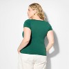 Women's Seamless Cap Sleeve Square Neck T-Shirt - Wild Fable™ - 3 of 4