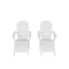WestinTrends Tuscany HIPS Outdoor Patio Folding Adirondack Chairs with Ottomans (4-Piece Conversation Set) - 3 of 4