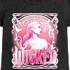 Girls' - Wicked - Glinda Pink Portrait and Logo Fitted Short Sleeve Graphic T-Shirt - 2 of 4
