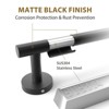 Itopfox Matte Black Towel Bar Set, Modern Bathroom Hardware Set, Wall Mounted Accessories, Durable Stainless Steel, 4-Piece - 3 of 4