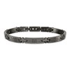 Chisel Stainless Steel Gun Metal IP-plated Cross Link 8.25" Plus a .5" Ext. Bracelet - 3 of 4