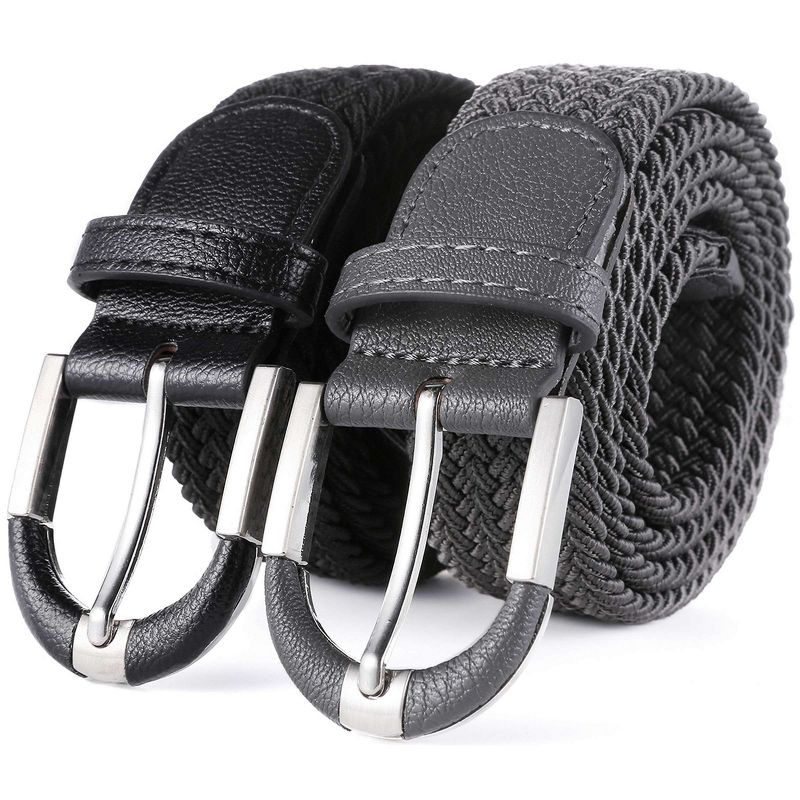Mio Marino | Men's Hopsack Weave Elastic Belt, 1 of 9