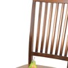 HomeRoots Chestnut Wood Slat Back Dining Side Chair - 4 of 4