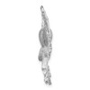 Black Bow Jewelry 14k White Gold Large 2D Diamond Cut Eagle Pendant - 2 of 4