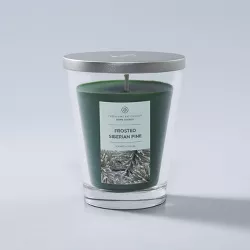 Glass Jar Frosted Siberian Pine Candle - Home Scents