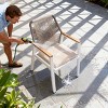 Set of 2 White Patio Dining Chairs, All-Weather Aluminum Outdoor Furniture for Garden, Poolside & Indoor Use - 4 of 4