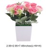 Unique Bargains Fake Plants Rose Plastic 2.95"x2.95"x7.48" 1 Pc - 3 of 4