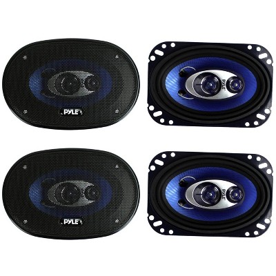 Pyle PL463BL 4x6" 240W 3 Way Coaxial Car Speakers Stereo Blue