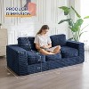 MAXYOYO 3-Seater Boneless Sofa Couch in a Box, Modern Faux Fur Sofa for Living Room, Soft High-Density Foam Couch with Pillows - 2 of 4