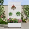 Lirago Iron Mobile Planters Plant Box Raised Garden Bed Trellis for Climbing Plants - 72x35 - 2 of 4