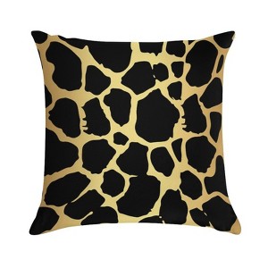 Gold Leopard Pattern Pillow Covers 18x18 Decorative Throw Pillows Soft Square Cushion Covers for Couch Sofa Bedroom - 1 of 1