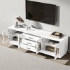 68.9'' Modern Minimalist TV Stand for TVs up to 75 Inches, Entertainment Center Media Console Cabinet with Adjustable Shelves for Living Room - 3 of 4