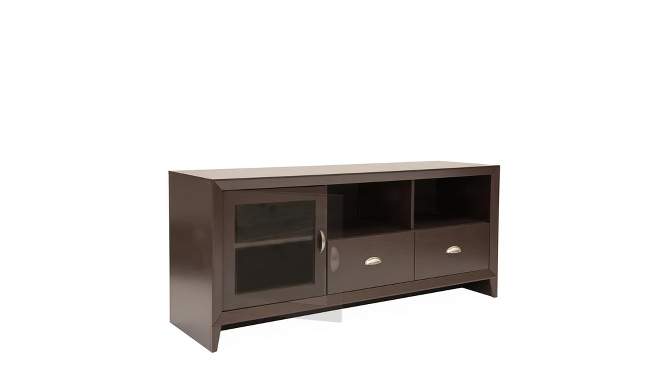 Modern TV Stand for TVs up to 60&#34; with Storage Dark Brown - Techni Mobili, 2 of 10, play video