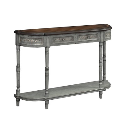 Markham Traditional 2 Drawer Console Table Gray - Treasure Trove Accents