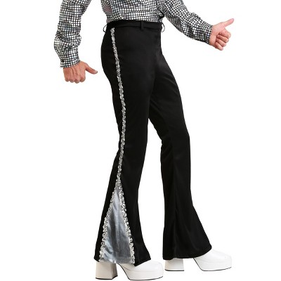 Halloweencostumes.com Small Men Silver Sequin Men's Disco Pants, Black/gray  : Target